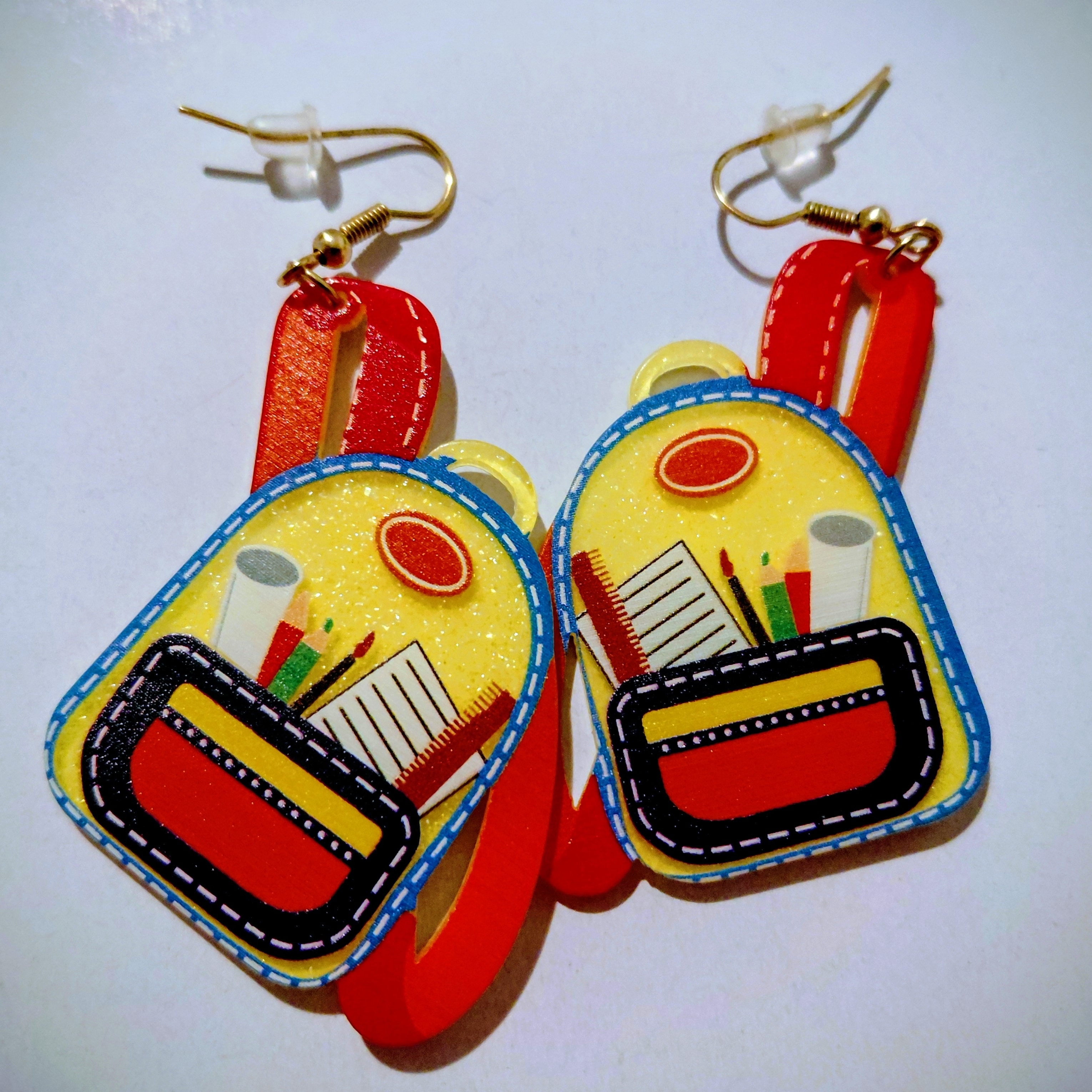 Colorful Backpack Earrings